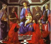 Sandro Botticelli Madonna and Child with Six Saints oil on canvas